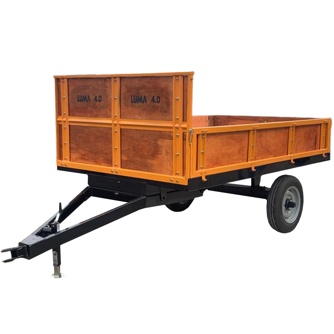Carreta Agrícola Basculante de madeira 4 toneladas sem pneus - LUMA IMPLEMENTOS